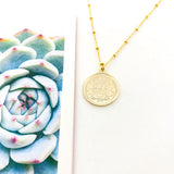 Elizabeth Dos Pesos Coin Necklace | Gold - MTT Collective