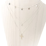 Large Cross Necklace Set | Sterling Silver | Set Of 3 - MTT Collective