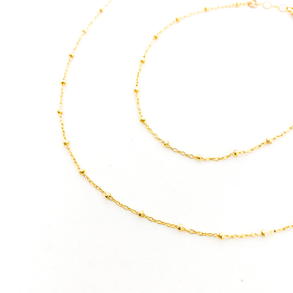 Jenna Satellite Chain Jewelry Set | Gold - MTT Collective