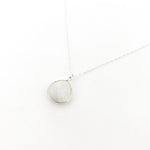 Melanie Drop Moonstone Necklace | Silver - MTT Collective
