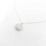 Melanie Drop Moonstone Necklace | Silver - MTT Collective