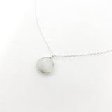 Melanie Drop Moonstone Necklace | Silver - MTT Collective