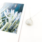 Melanie Drop Moonstone Necklace | Silver - MTT Collective