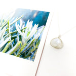 Melanie Drop Moonstone Necklace | Silver - MTT Collective