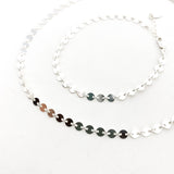 Luna Disc Chain Jewelry Set | Silver