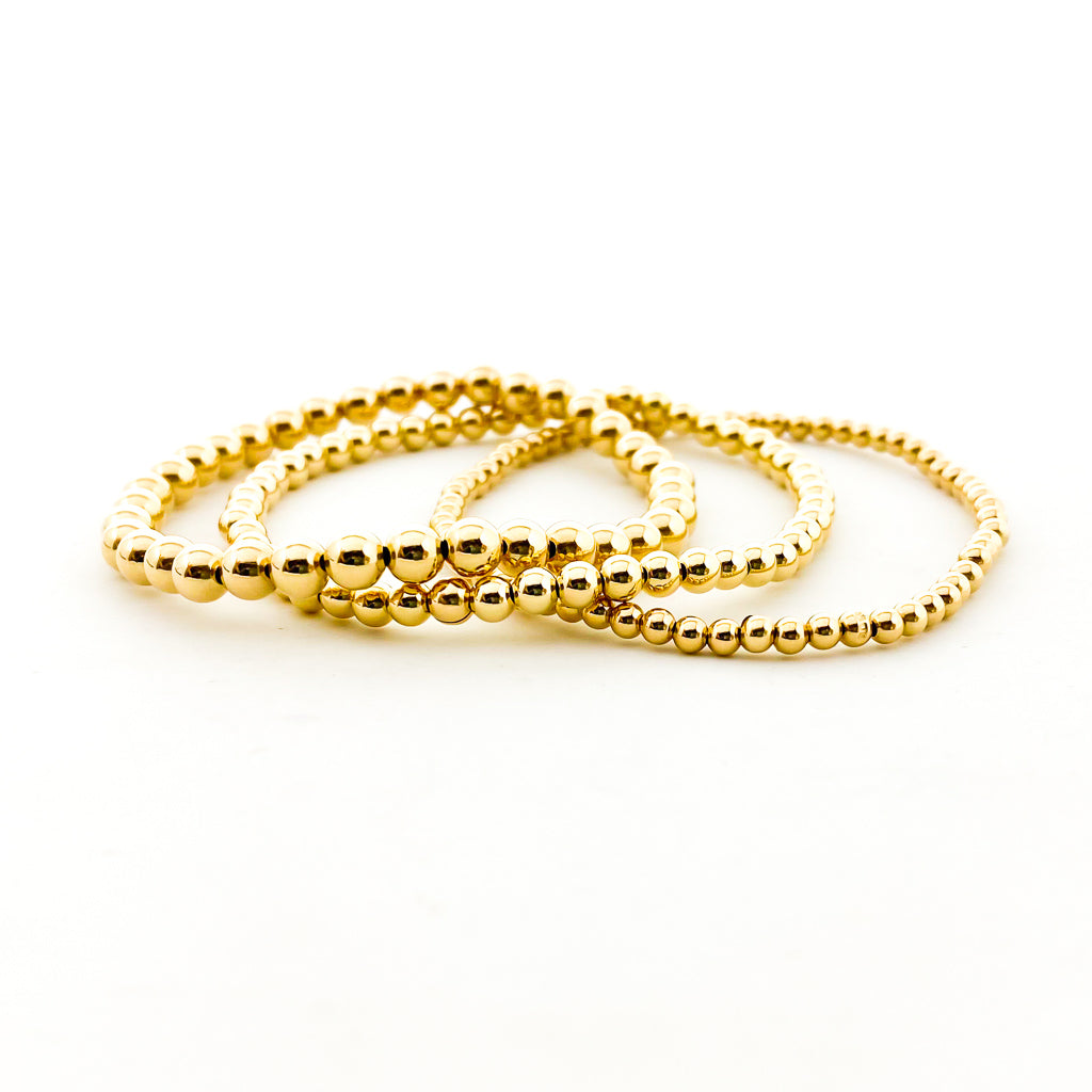 Scarlett Grace Beaded Bracelet Set | Gold - MTT Collective