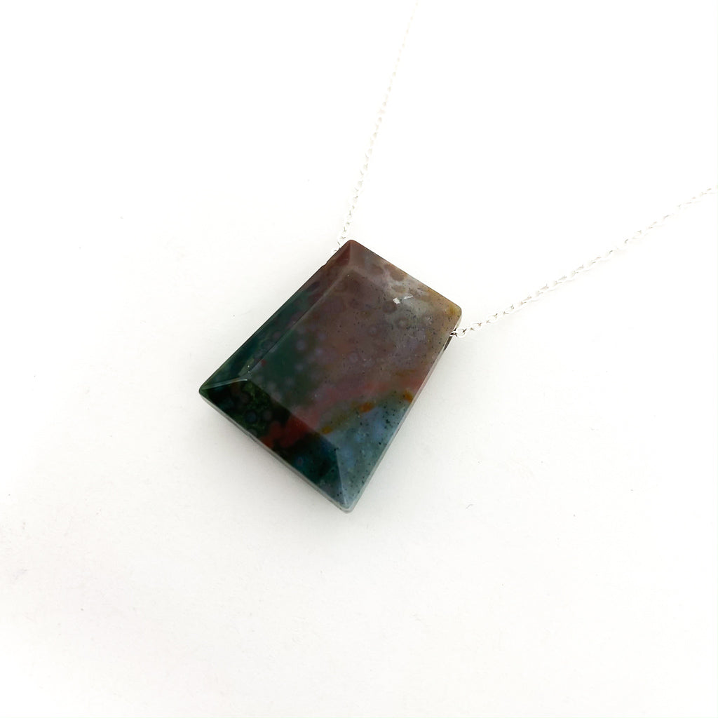 TRAPEZOID STONE NECKLACES | STERLING SILVER | STYLE OPTIONS - MTT Collective