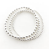 Scarlett Grace Beaded Bracelet Set | Silver