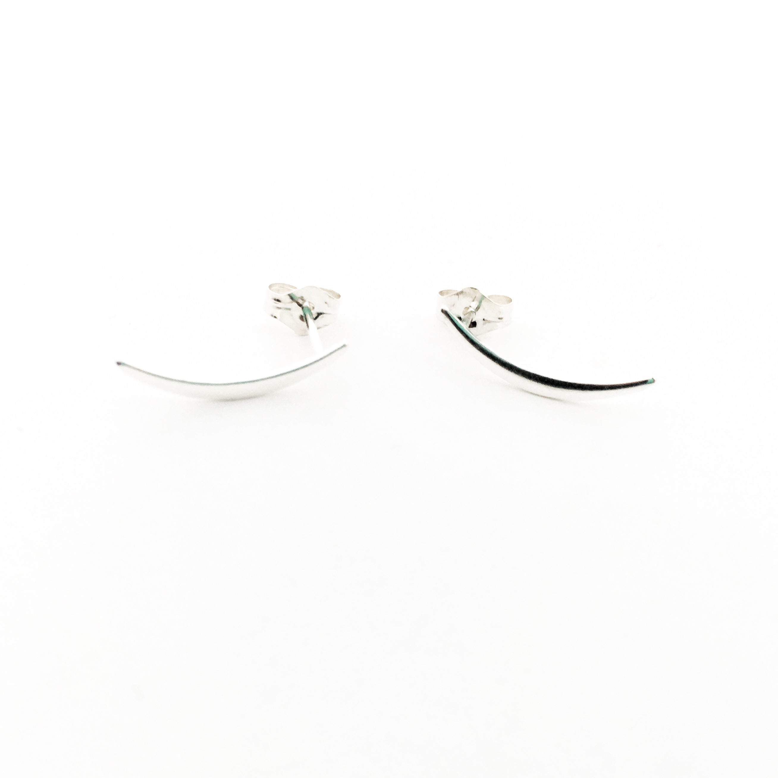 CURVED SLIVER STUD EARRINGS | STERLING SILVER - MTT Collective