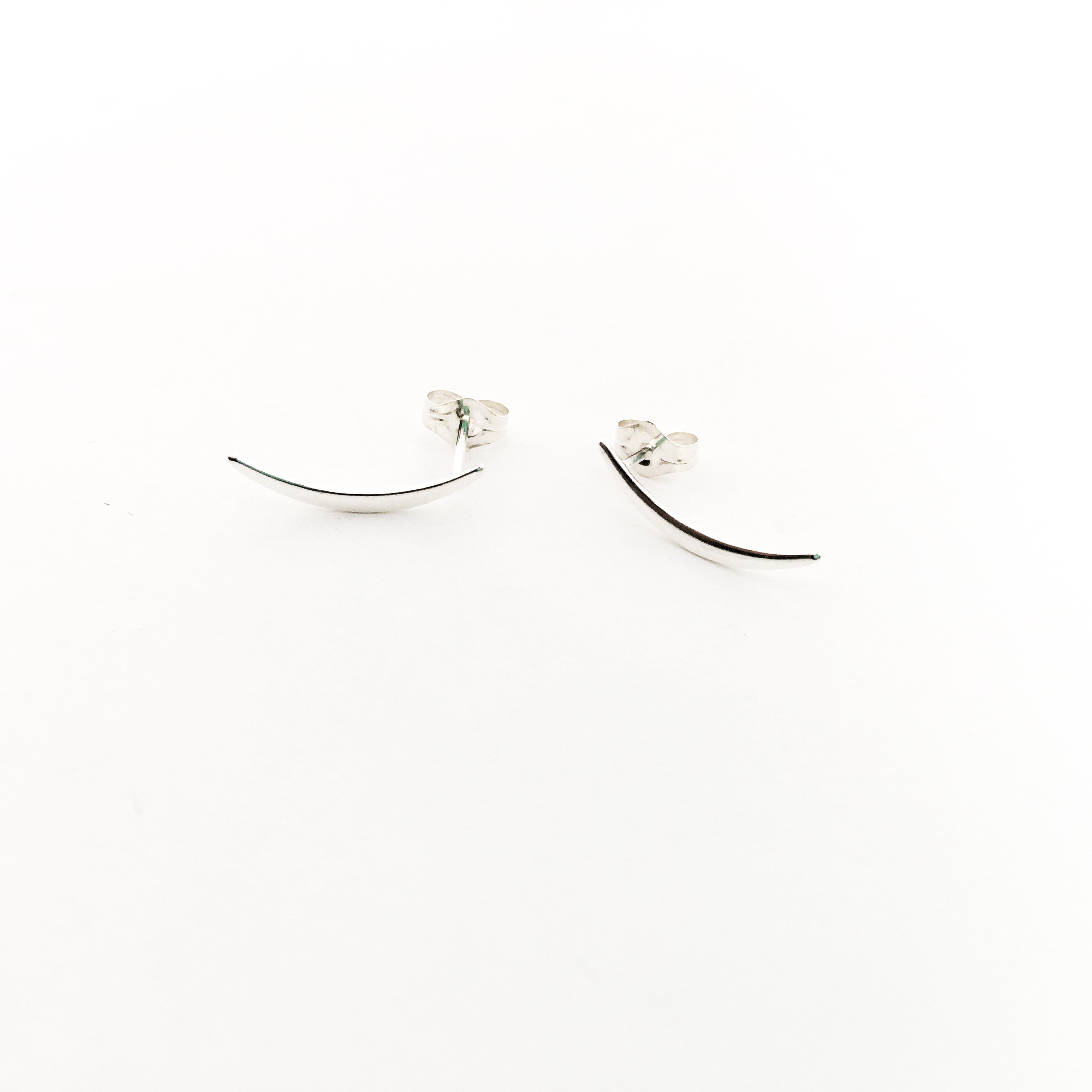 CURVED SLIVER STUD EARRINGS | STERLING SILVER - MTT Collective