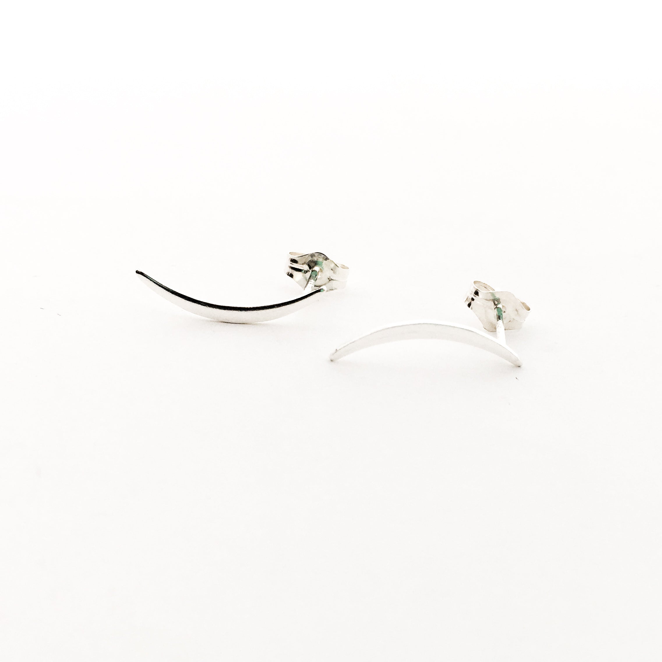 CURVED SLIVER STUD EARRINGS | STERLING SILVER - MTT Collective