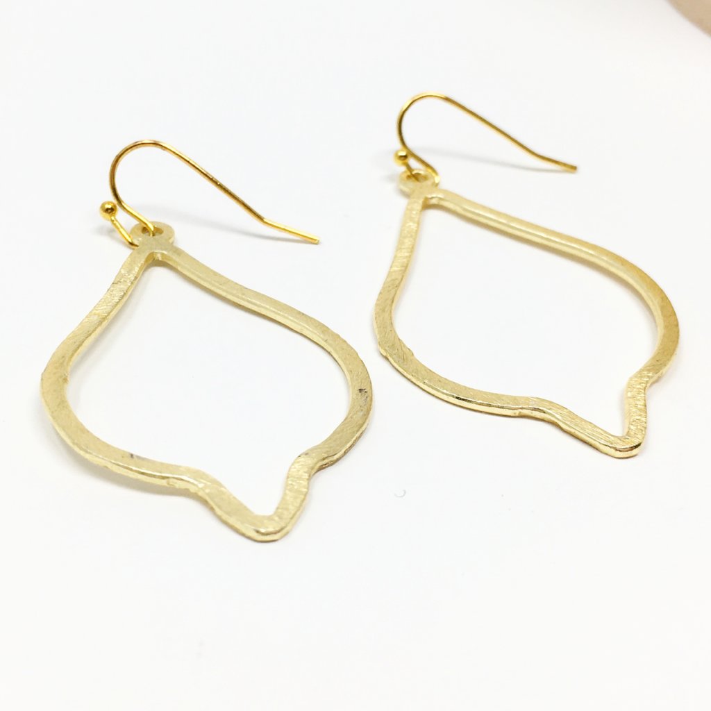 Eliza Brushed Ogee Drop Earrings - MTT Collective