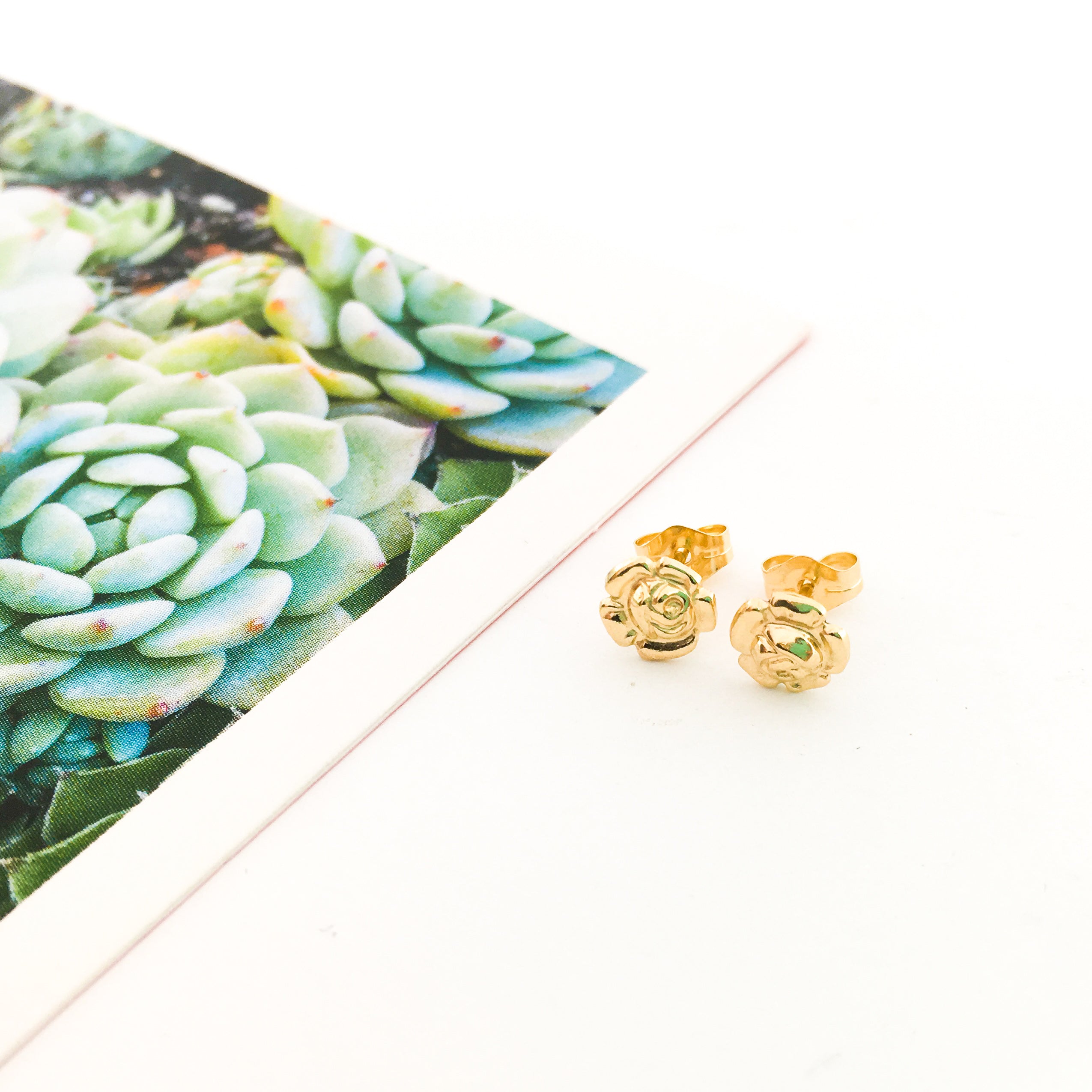 MINI ROSE STUD EARRINGS | 14K GOLD-FILLED - MTT Collective