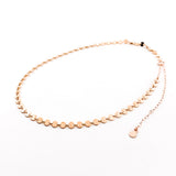Luna Disc Chain Necklace | Rose Gold