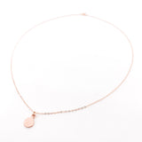 Olivia Textured Vermeil Charm Necklace | Rose Gold