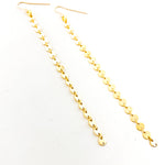 Long Hanging Disc Chain Earrings | 14k Gold-Filled - MTT Collective