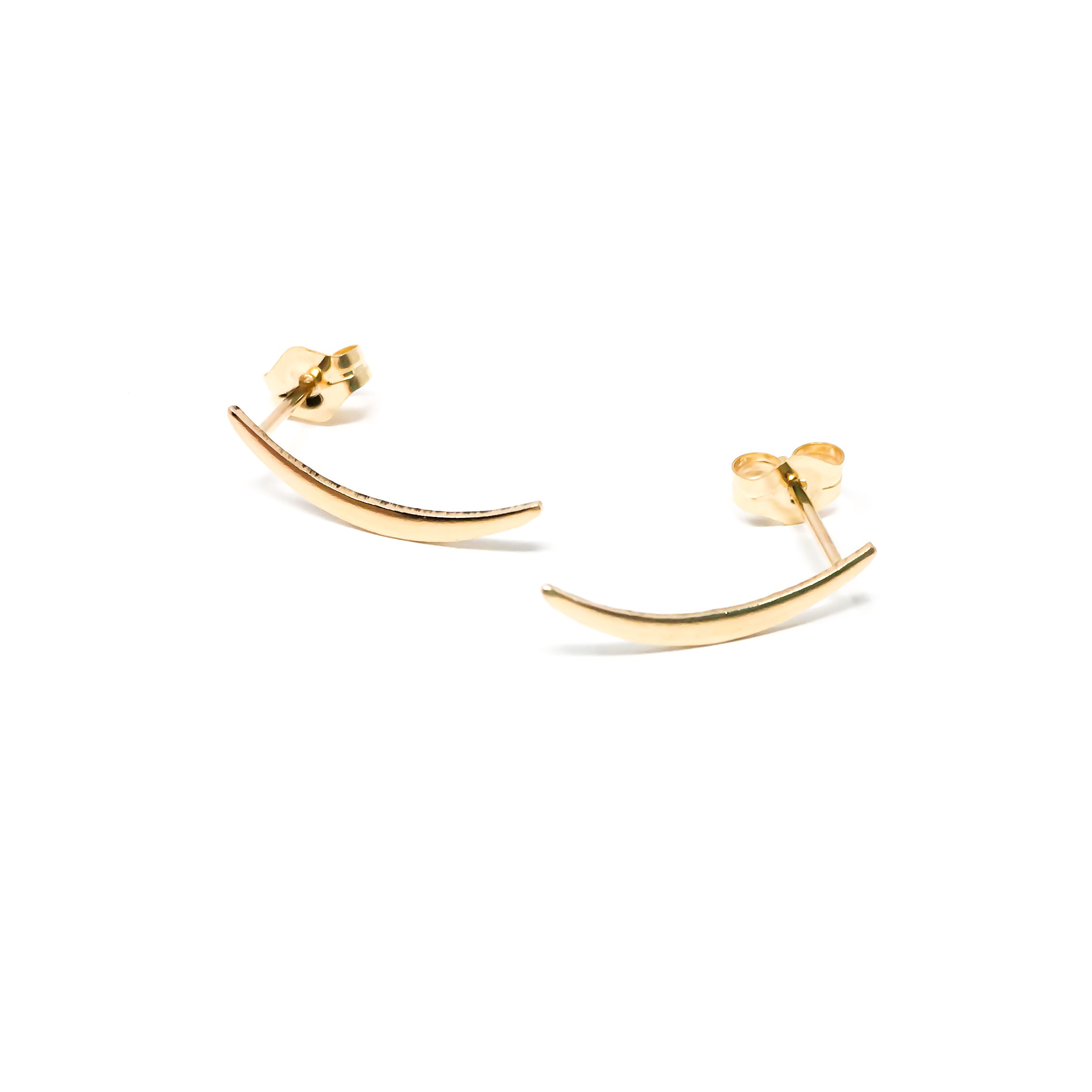 CURVED STUD EARRINGS | 14K GOLD-FILLED - MTT Collective