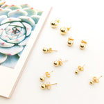 SPHERE STUD EARRINGS | 14K GOLD-FILLED | SIZE OPTIONS - MTT Collective