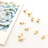 SPHERE STUD EARRINGS | 14K GOLD-FILLED | SIZE OPTIONS - MTT Collective