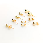 SPHERE STUD EARRINGS | 14K GOLD-FILLED | SIZE OPTIONS - MTT Collective