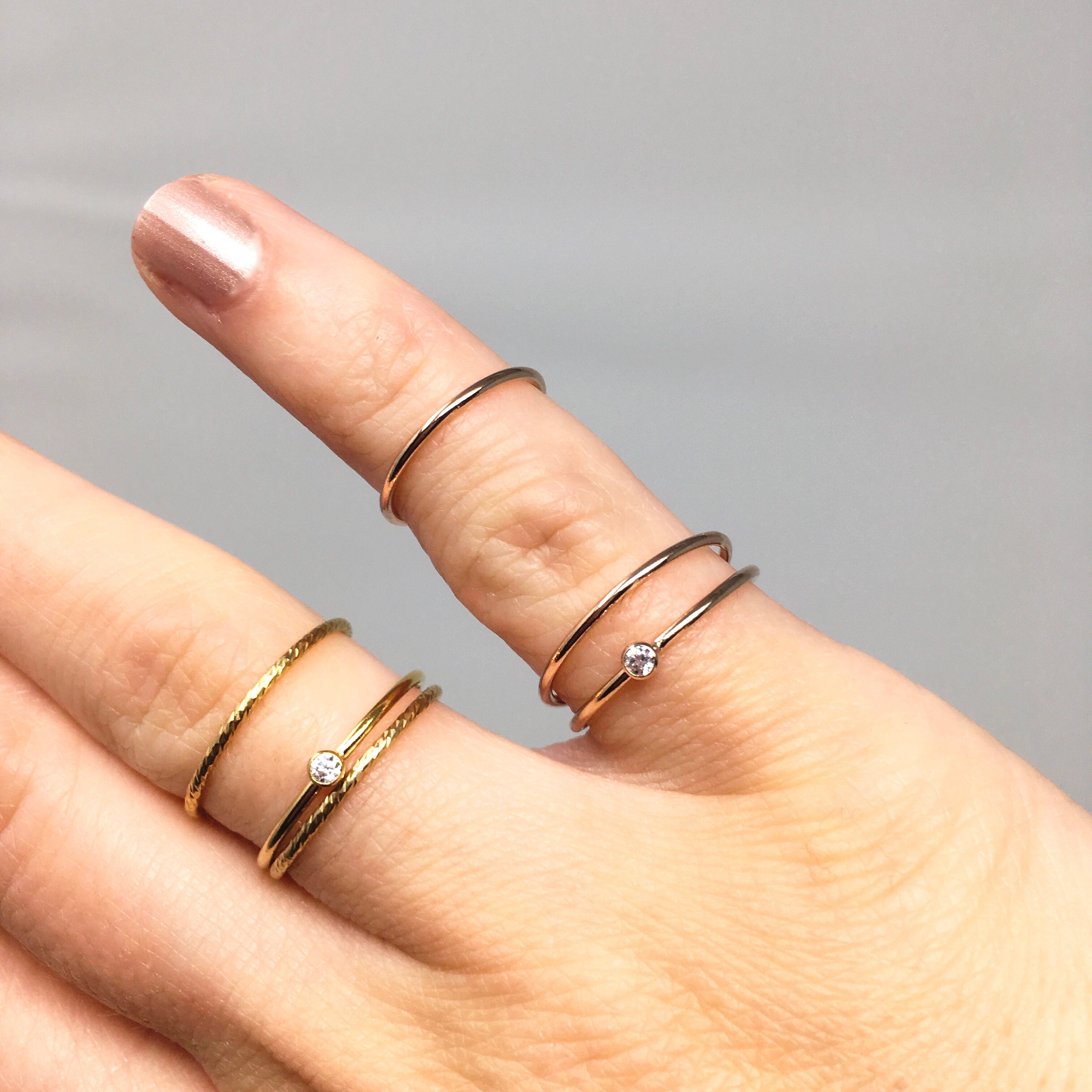 Bella Rhinestone Ring | Rose Gold - MTT Collective
