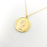 LARGE DOUBLE-SIDED ELIZABETH ISLE COIN NECKLACE | 14K GOLD-FILLED - MTT Collective