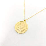 LARGE DOUBLE-SIDED ELIZABETH ISLE COIN NECKLACE | 14K GOLD-FILLED - MTT Collective