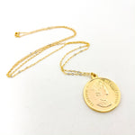 LARGE DOUBLE-SIDED ELIZABETH ISLE COIN NECKLACE | 14K GOLD-FILLED - MTT Collective