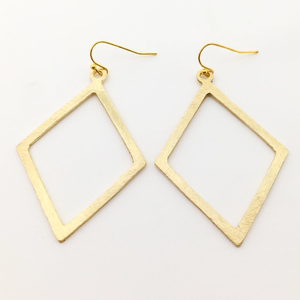 Kya Brushed Diamond Earrings - MTT Collective