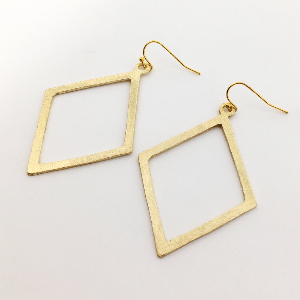 Kya Brushed Diamond Earrings - MTT Collective