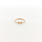 Double Heart Stacking Ring | Rose Gold