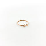 Double Heart Stacking Ring | Rose Gold