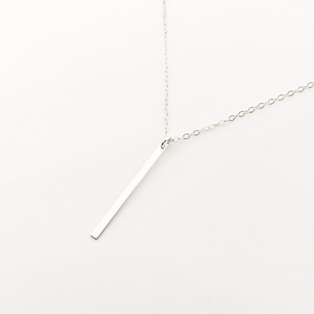 STERLING SILVER LONG BAR NECKLACE - MTT Collective