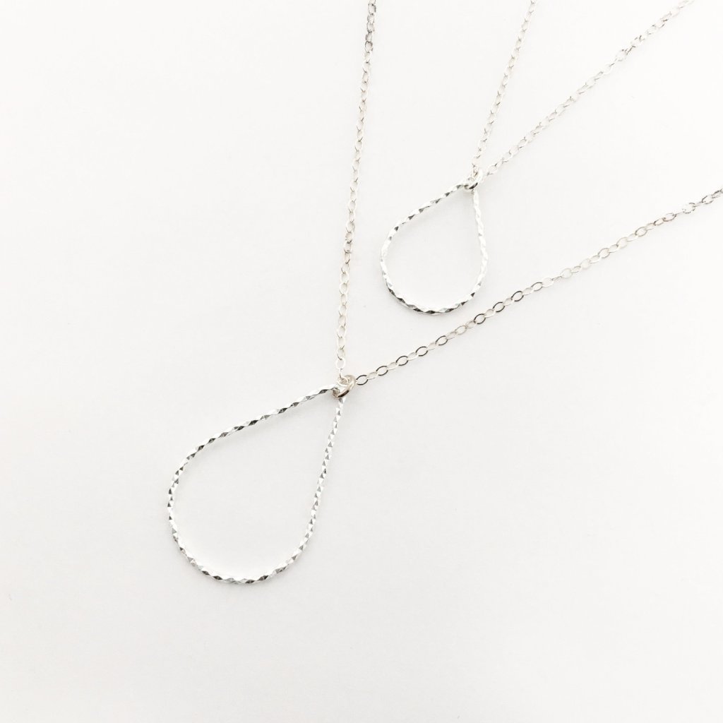 STERLING SILVER TWISTED DROP NECKLACES | SIZE OPTIONS - MTT Collective