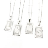 Indie Initial Necklace | Silver