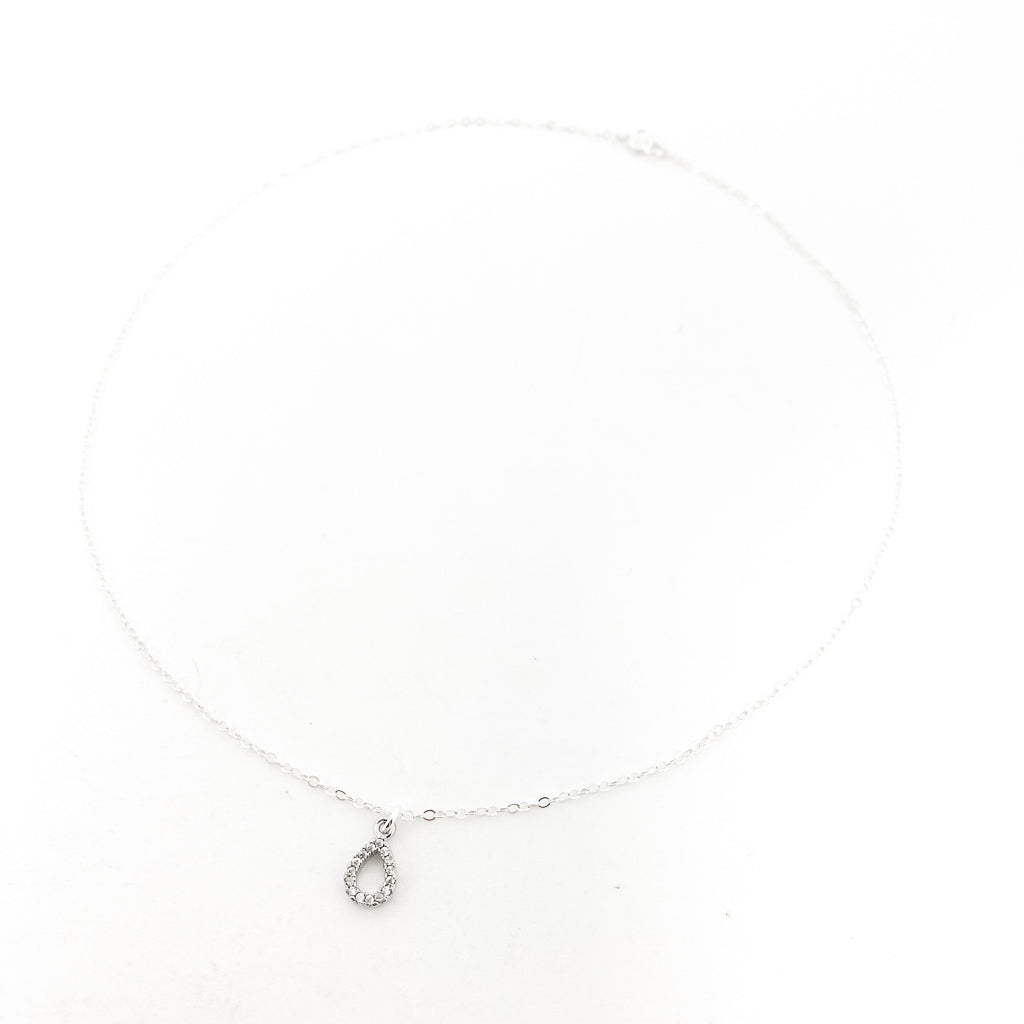 CRYSTAL OPEN DROP NECKLACE | STERLING SILVER - MTT Collective