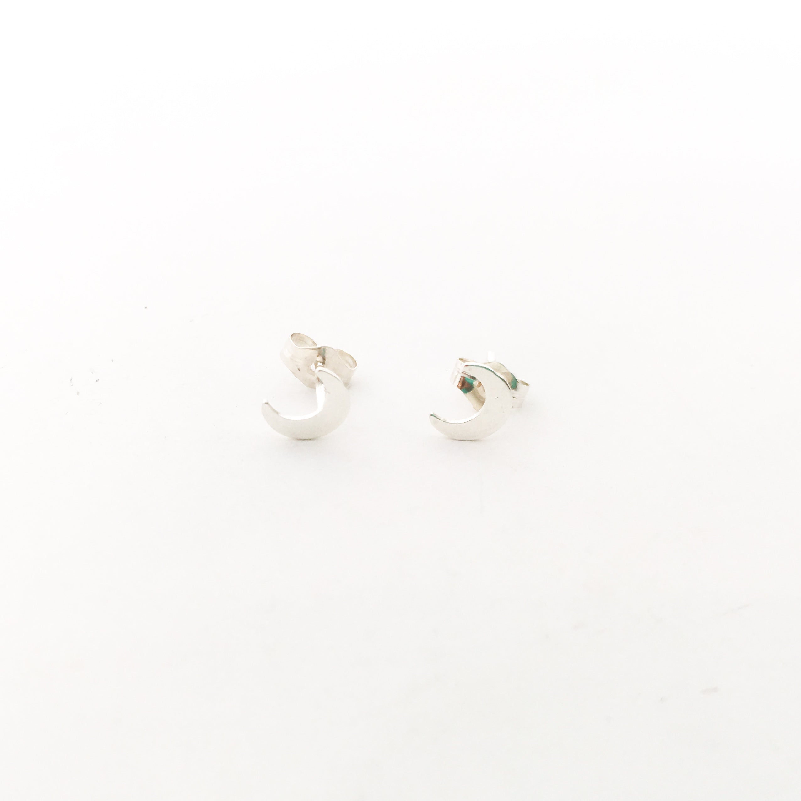 MOON STUD EARRINGS | STERLING SILVER - MTT Collective