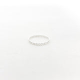 Flat Beaded Ring | Silver