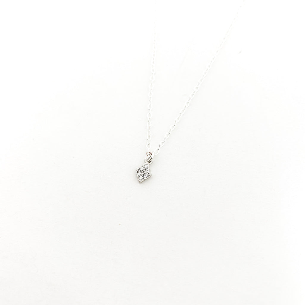 MINI RHINESTONE PENDANT NECKLACES | STERLING SILVER | STYLE OPTIONS - MTT Collective