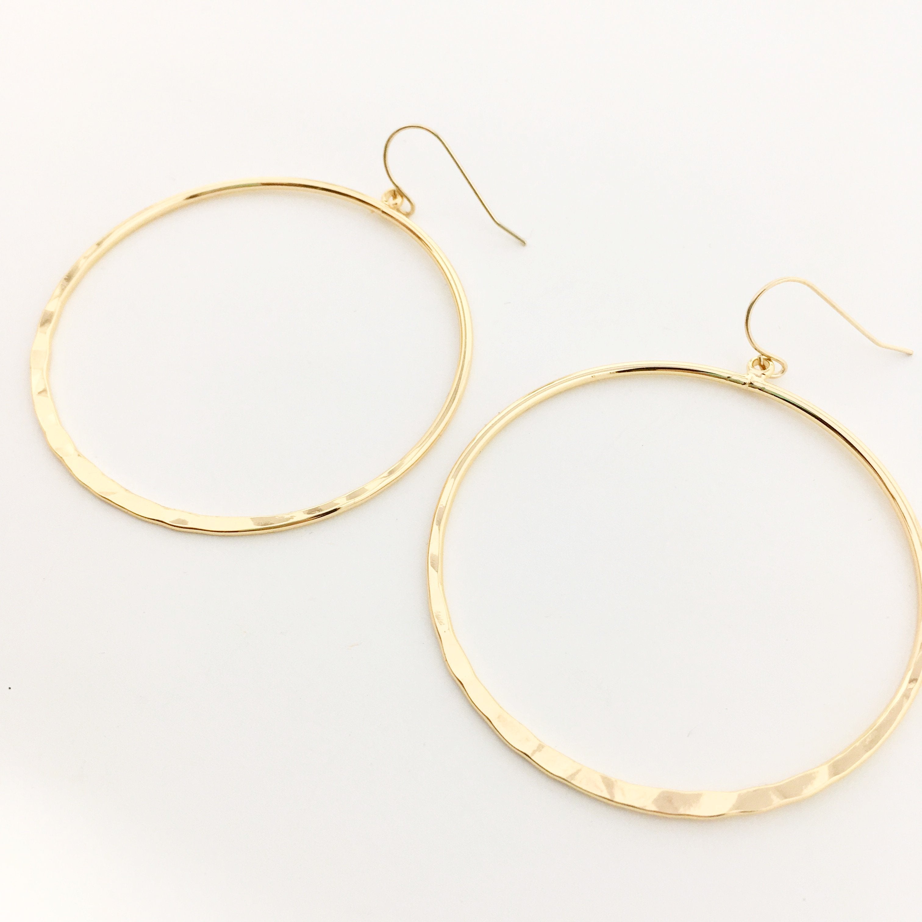 Gigi Hammered Hoop Earrings - MTT Collective