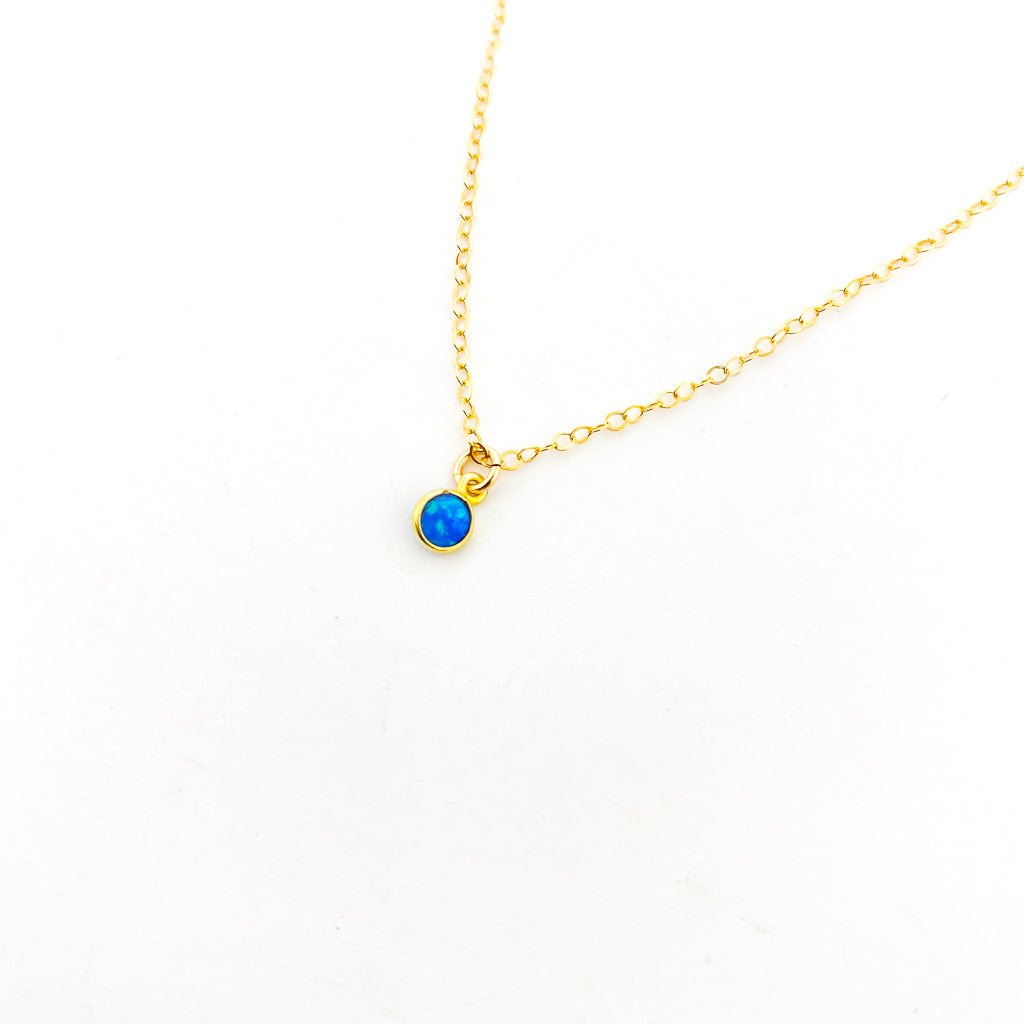 BLUE LAB OPAL NECKLACE | 14K GOLD-FILLED - MTT Collective