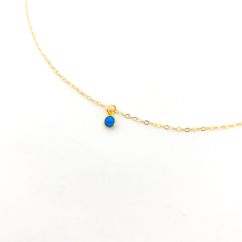 BLUE LAB OPAL NECKLACE | 14K GOLD-FILLED - MTT Collective