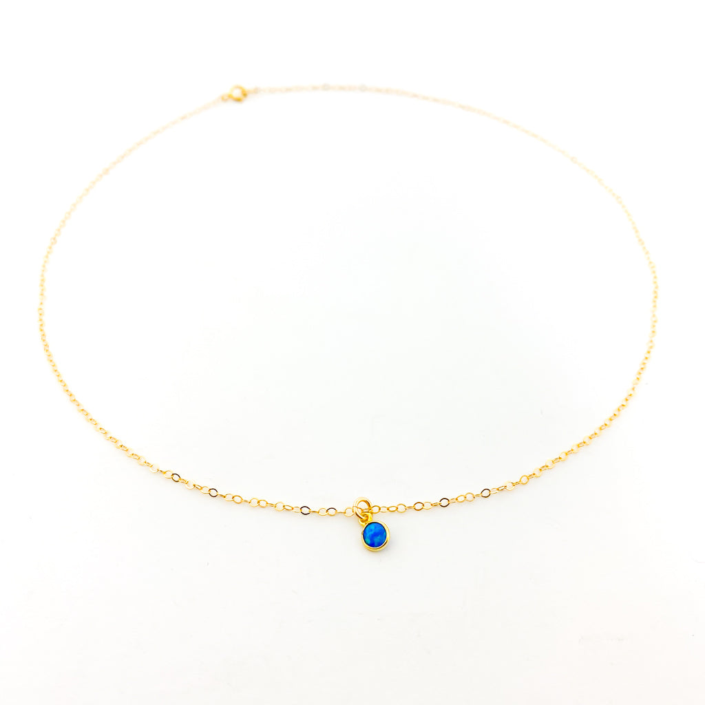 BLUE LAB OPAL NECKLACE | 14K GOLD-FILLED - MTT Collective