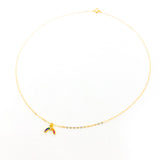 RAINBOW RHINESTONE NECKLACE | 14K GOLD-FILLED - MTT Collective