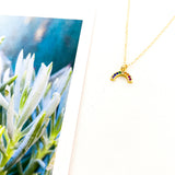 RAINBOW RHINESTONE NECKLACE | 14K GOLD-FILLED - MTT Collective