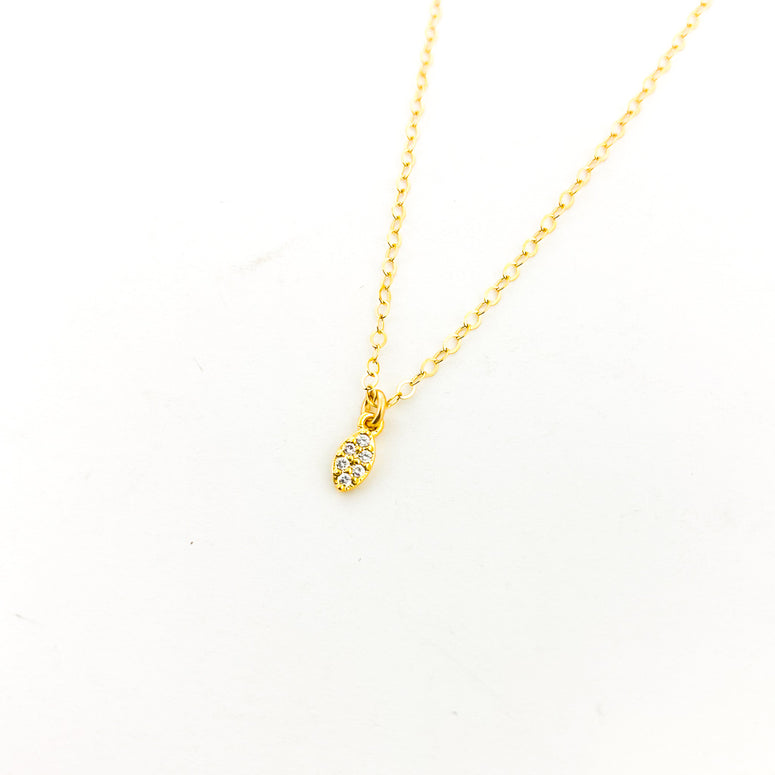 MINI RHINESTONE PENDANT NECKLACES | 14K GOLD-FILLED | STYLE OPTIONS - MTT Collective