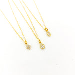 MINI RHINESTONE PENDANT NECKLACES | 14K GOLD-FILLED | STYLE OPTIONS - MTT Collective