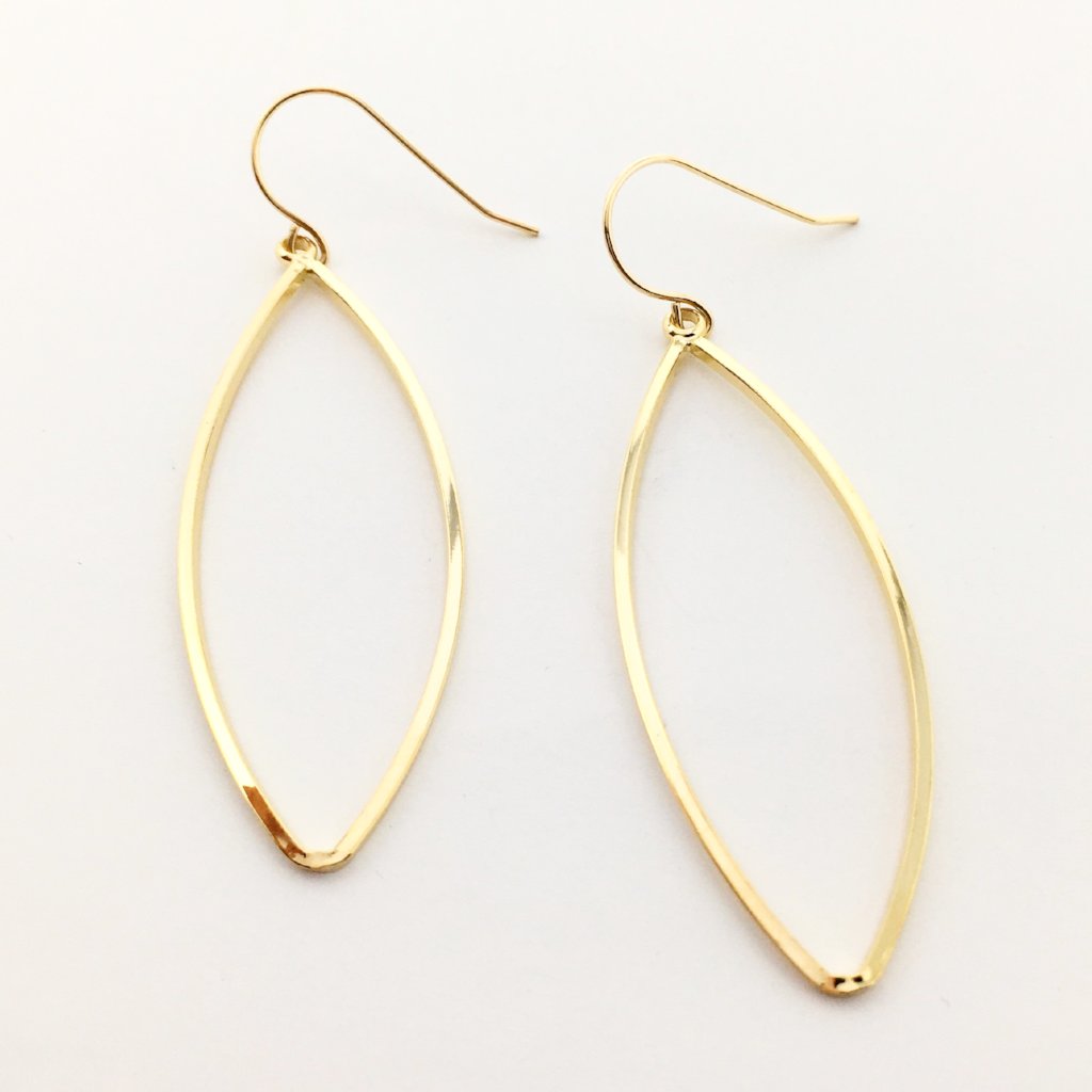 Malia Hollow Marquise Earrings - MTT Collective