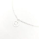 Love Is All Peace Charm Necklace | Silver - MTT Collective
