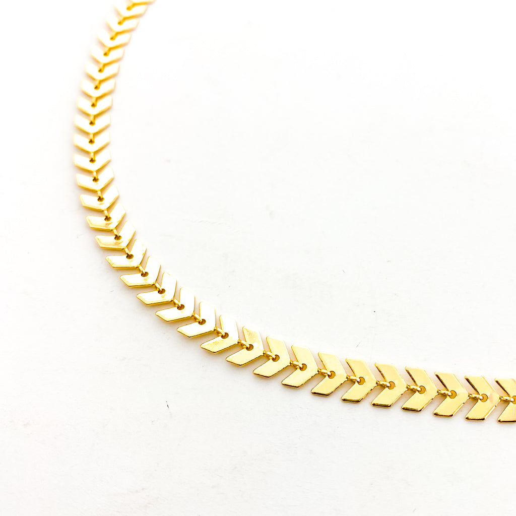 Gianna Chevron Necklace | Gold - MTT Collective